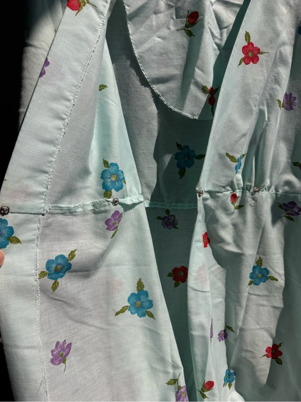 Vintage Handmade Floral Robe House Dress Cottagecore Prairie Maxi Dress